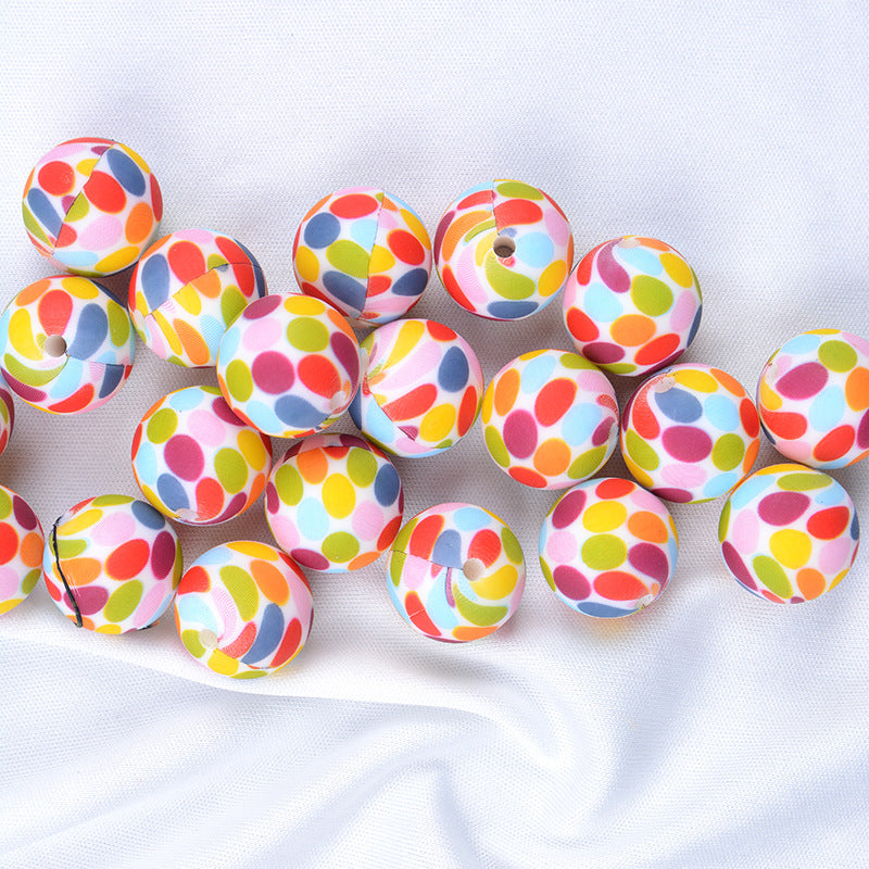 Wholesale 100pcs/pack Chewable Colorful DIY 12MM Silicone Beads